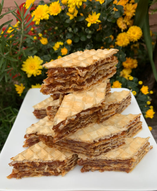 Wafers with Caramel & Walnut/ Foi Lica cu caramel și nucă /